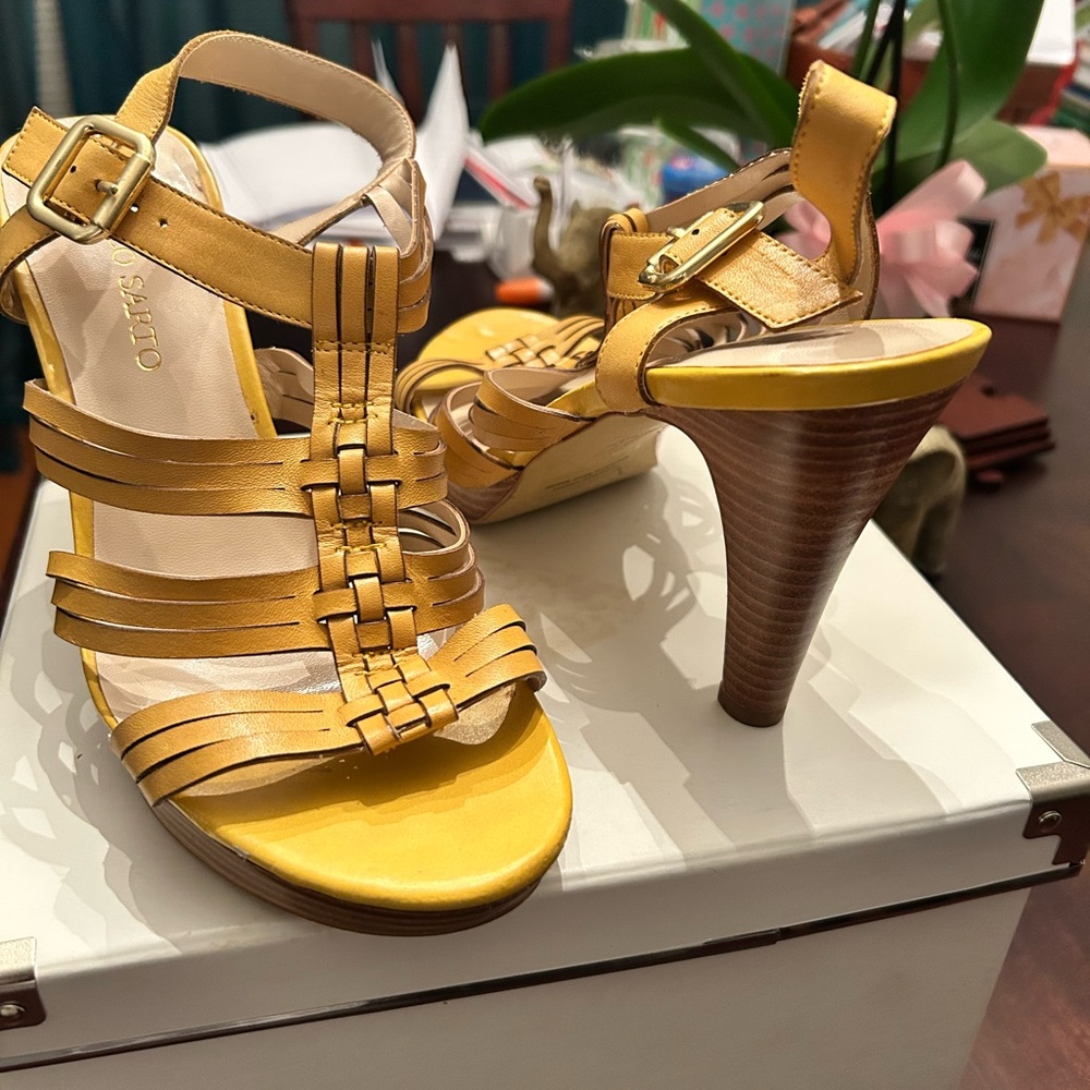 Aldo Yellow Strappy Women's Heels